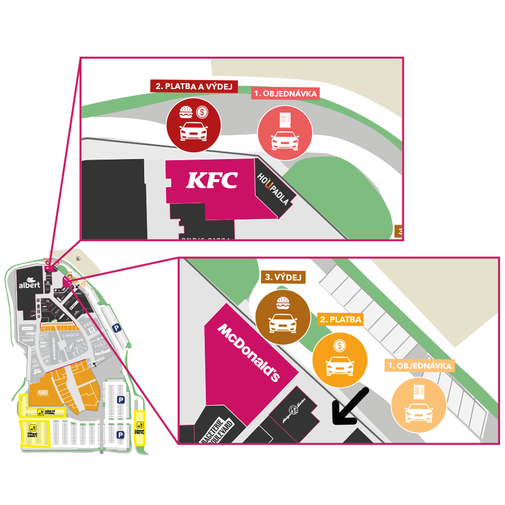 KFC a McDonald's mají nové drive-iny u Varyády