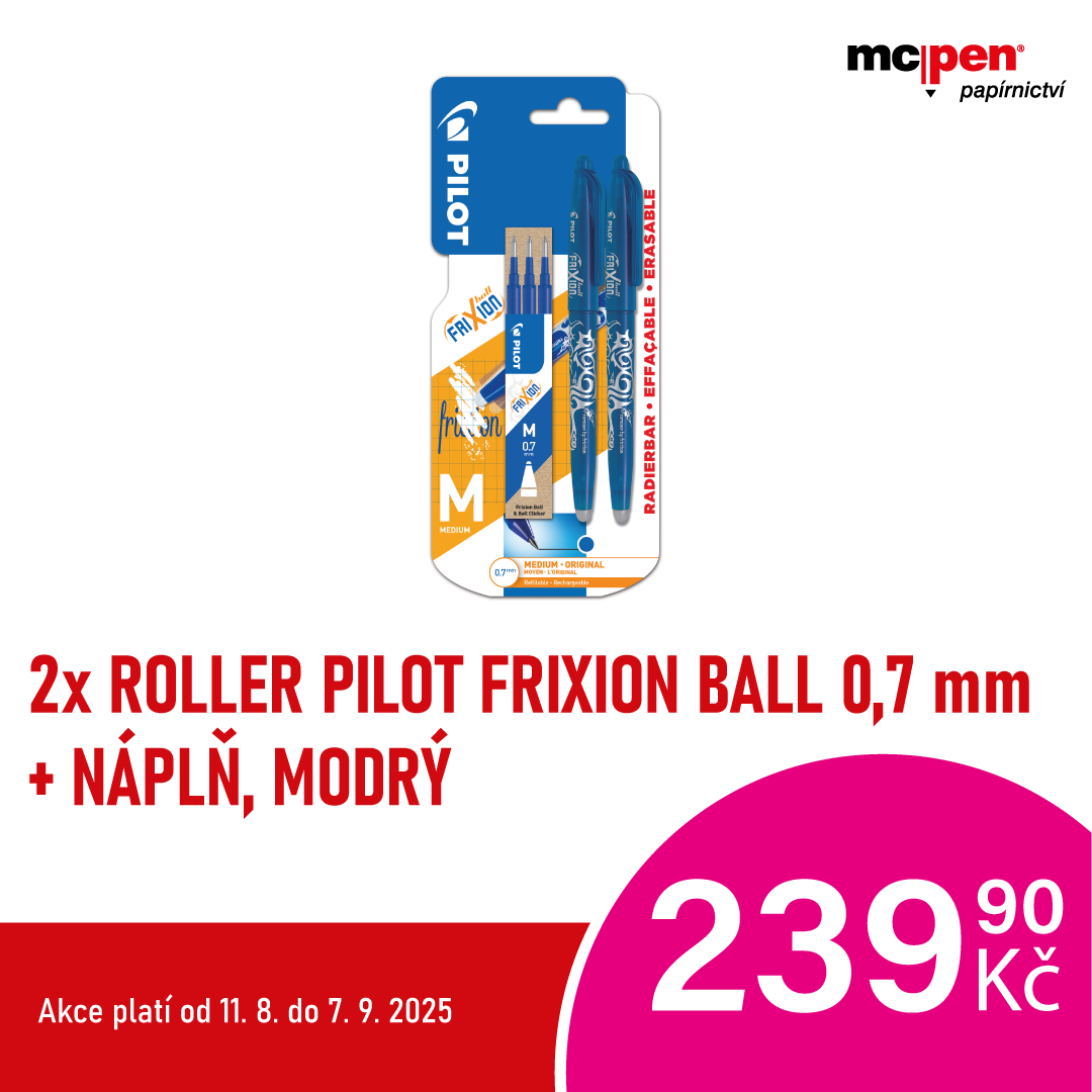 Akční cena pro Rollery Pilot FriXion Ball u McPen