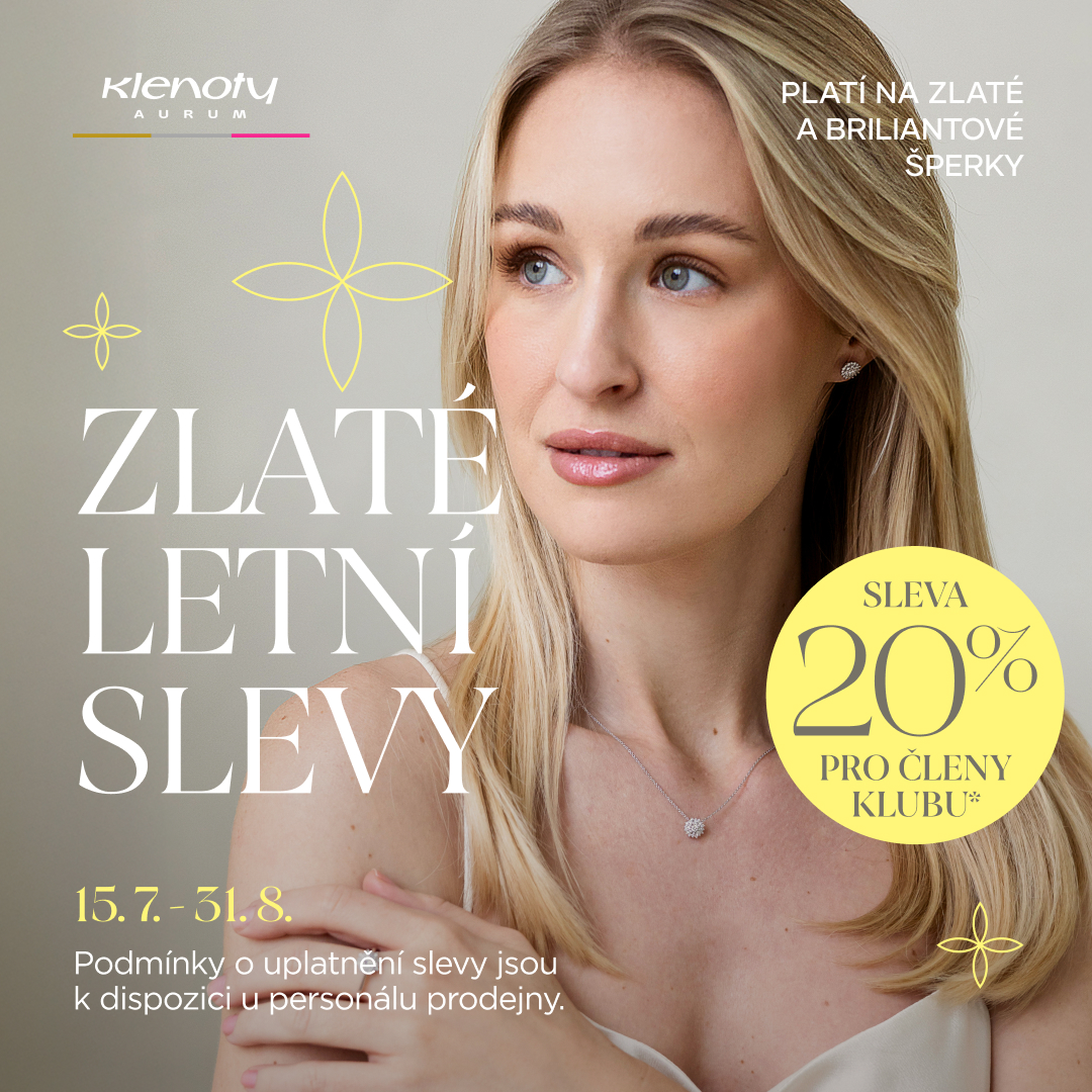 Zlaté letní slevy 20 % s Klenoty Aurum