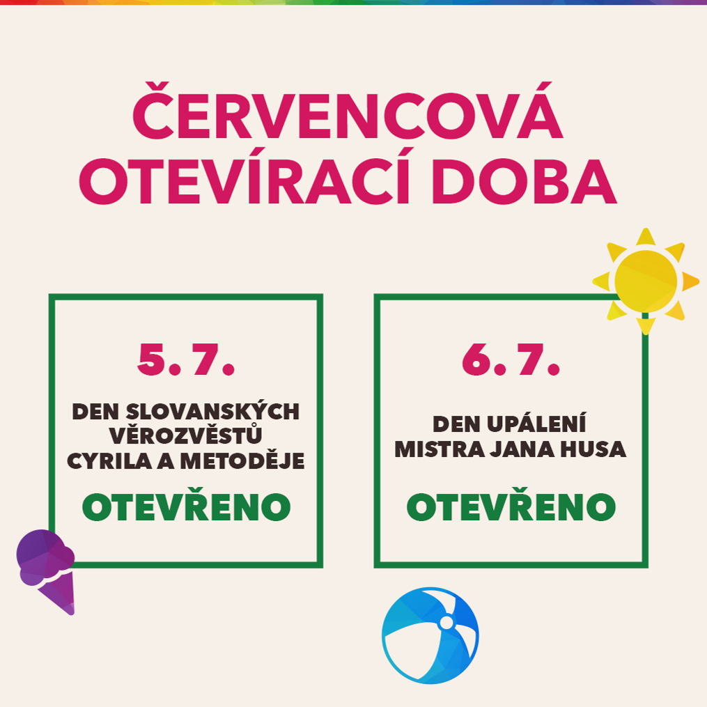 Otevírací doba v červenci