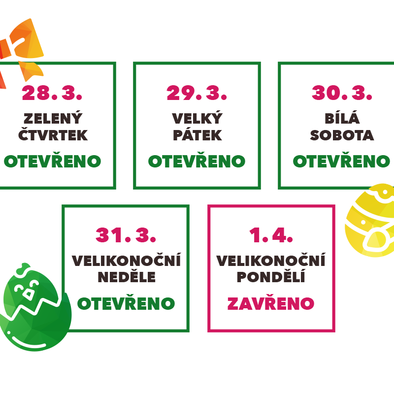 OTEVÍRACÍ DOBA O VELIKONOČNÍCH SVÁTCÍCH